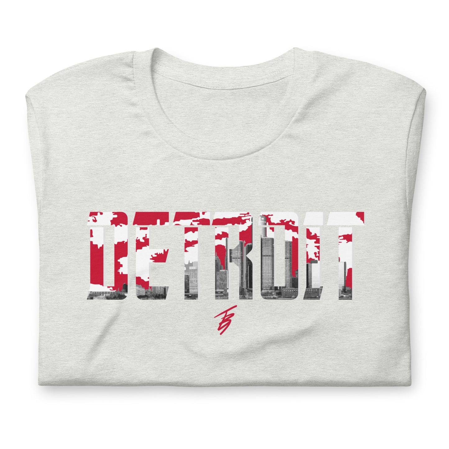 Detroit Red + White || TB9 Unisex t-shirt