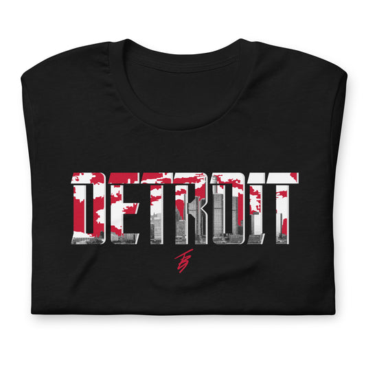 Detroit Red + White || TB9 Unisex t-shirt