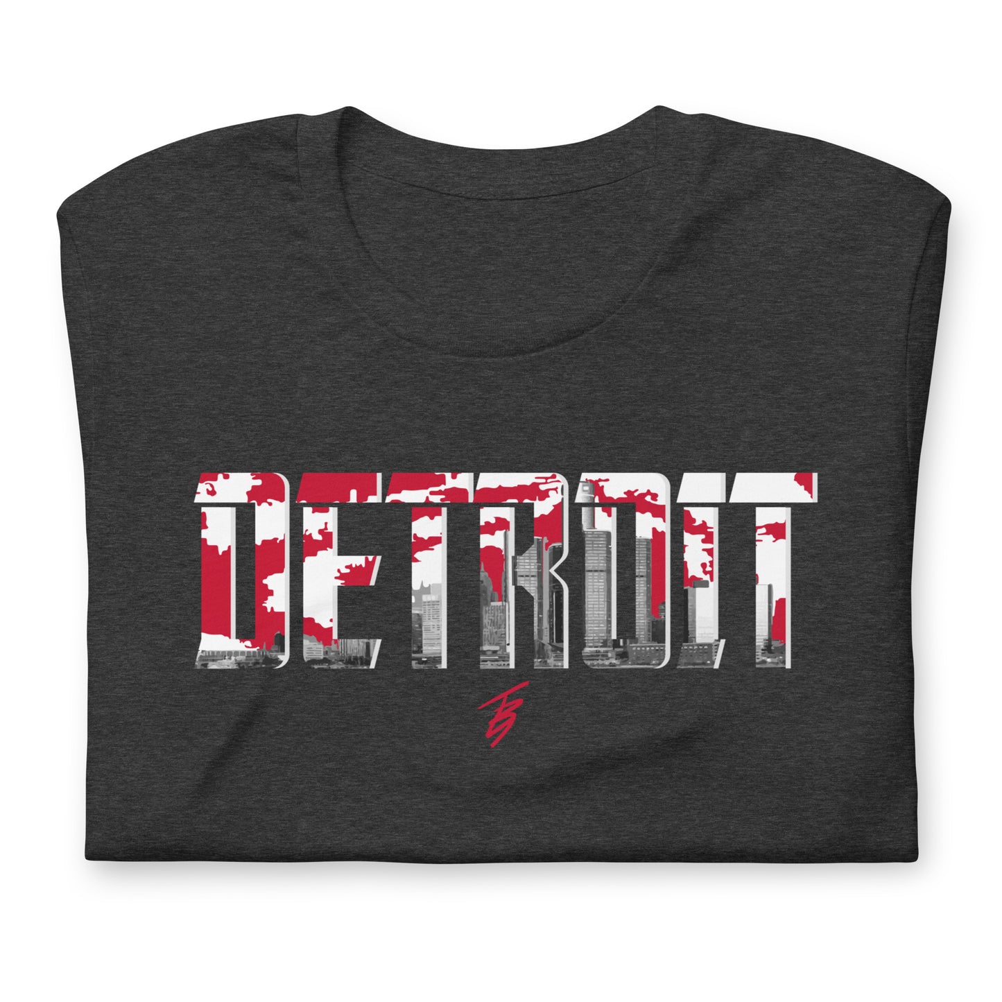 Detroit Red + White || TB9 Unisex t-shirt