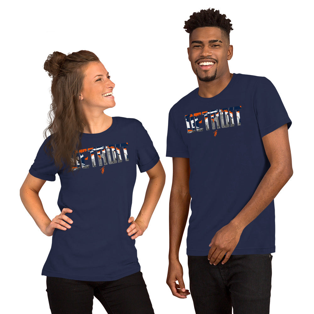 Detroit Blue + Orange || TB9 Unisex t-shirt