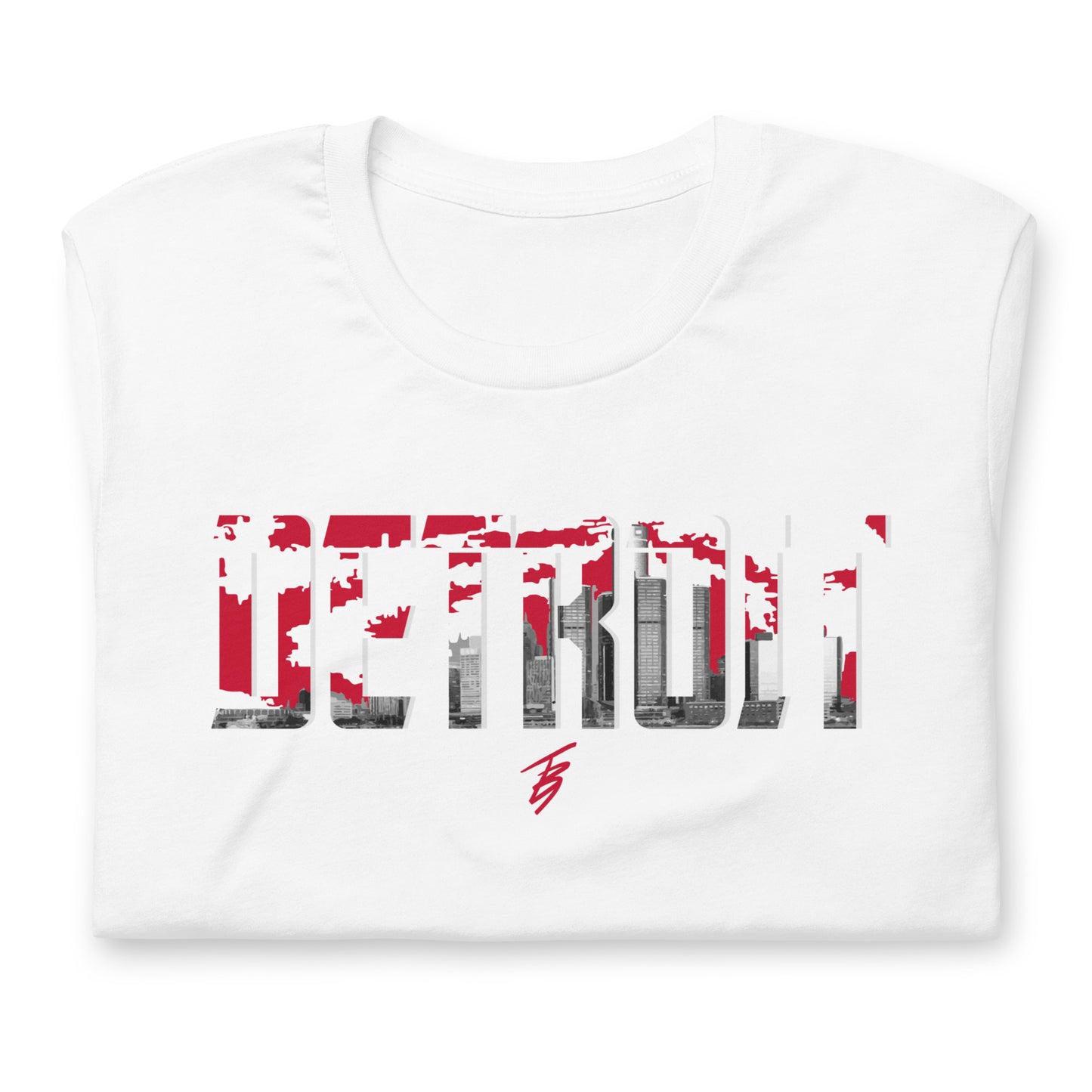 Detroit Red + White || TB9 Unisex t-shirt